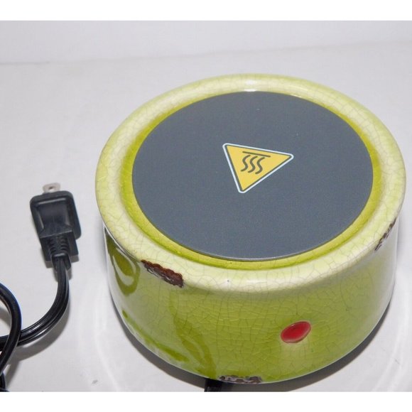 Scentsy Flutter Green Crackle Glaze Butterfly Electric Wax Warmer - Picture 7 of 9